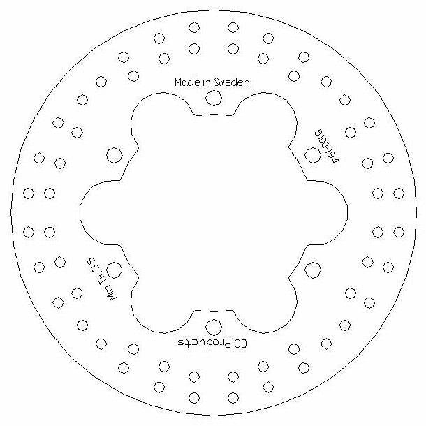 DISC BRAKE FRONT HVA 85-86, CROSS-CENTER PRODUCT 5100-194, Husqvarna ALL 1985-1986