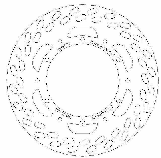 DISC BRAKE FRONTKTM 85-87, CROSS-CENTER PRODUCT 5100-198