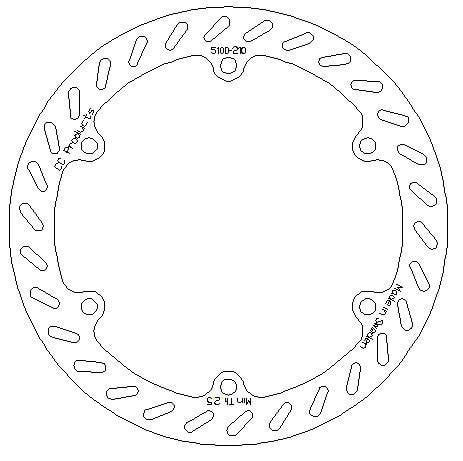 DISC BRAKE FRONT TM85 05-ON CC, CROSS-CENTER PRODUCT 5100-210