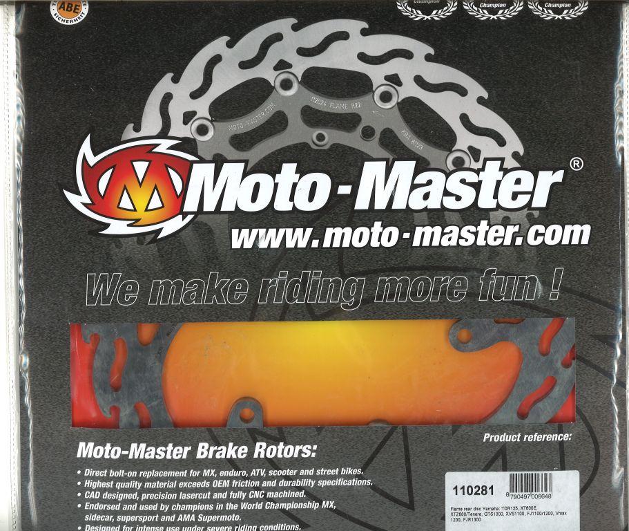 DISC BRAKE REAR TDR / XT FLAME, MOTO-MASTER 110281 YAMAHA