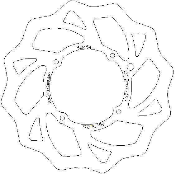 DISC BRAKE FRONT SX TC 85 KTM, CROSS CENTER 5100-054, 47209060000