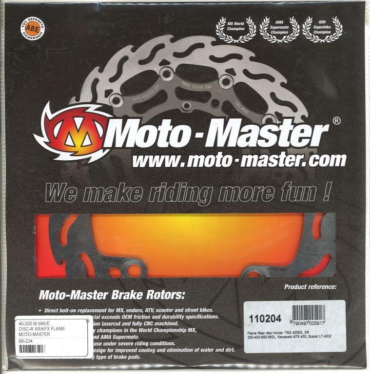 DISC BRAKE REAR FLAME, MOTO-MASTER 110204 LTR400