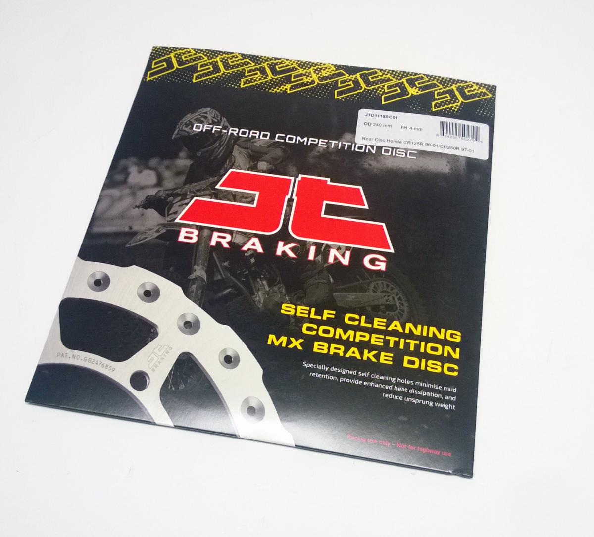 DISC BRAKE REAR CR125-500 JT, JTD1117SC01 HONDA, SELF-CLEANING HOLES.