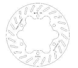 DISC BRAKE REAR HUSKY 92-99 CC, CROSS-CENTER PRODUCT 5100-72
