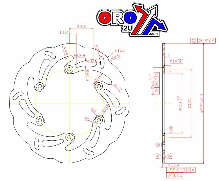 DISC BRAKE REAR KTM GAS HQ MDS033W 18-0048