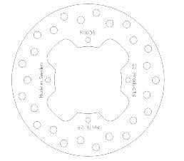 DISC BRAKE REAR YZ80/85 CC, CROSS-CENTER PRODUCTS 5100-38