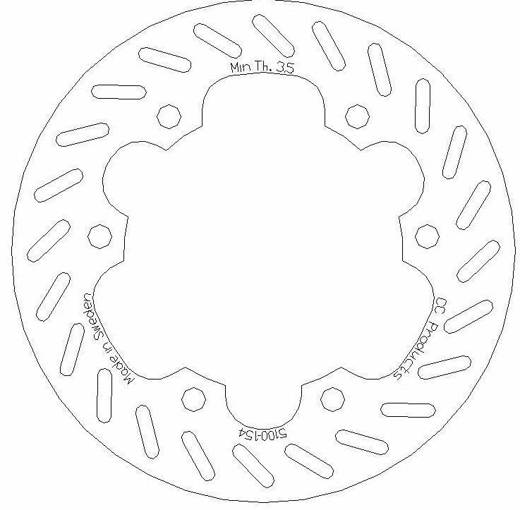 DISC BRAKE REAR CR 85-88 OEM, CROSS-CENTER PRODUCT 5100-154