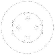 DISC BRAKE REAR KTM65 SOLID CC, CROSS-CENTER PRODUCT 5100-111