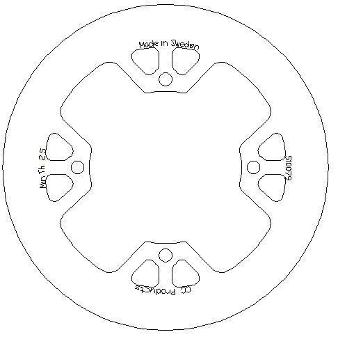 DISC BRAKE REAR HUSKY TC 4-ST, CROSS-CENTER PRODUCT 5100-79