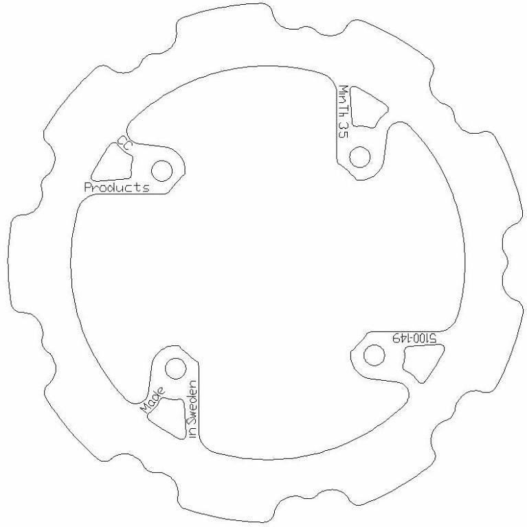 DISC BRAKE REAR BETA SOLID, CROSS-CENTER PRODUCT 5100-149