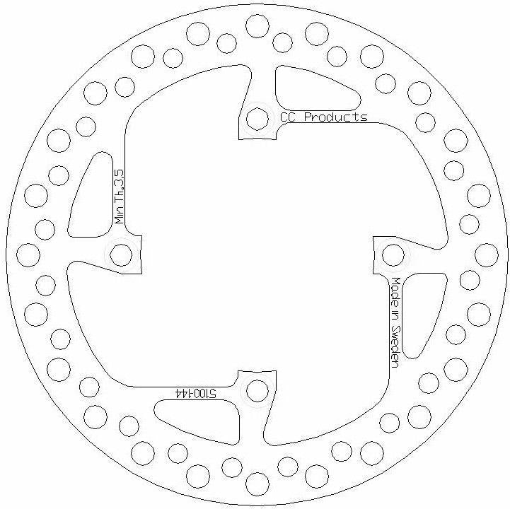 DISC BRAKE REAR SHERCO 04-12, CROSS-CENTER PRODUCT 5100-144