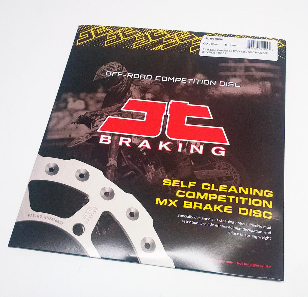 DISC BRAKE REAR YZ 98-01 JT, JTD4061SC01 YAMAHA YZF400/426, SELF-CLEANING HOLES