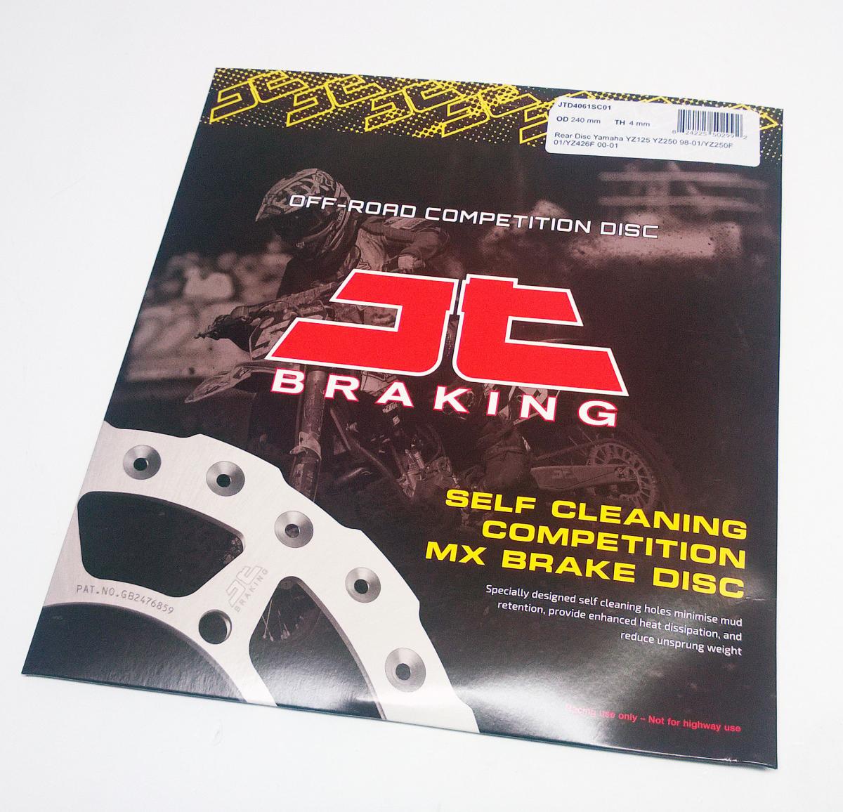 DISC BRAKE REAR YZ 98-01 JT, JTD4061SC01 YAMAHA YZF400/426, SELF-CLEANING HOLES