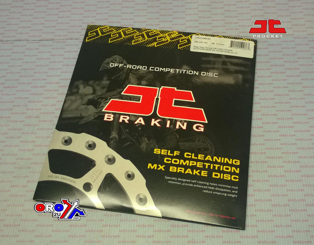 DISC BRAKE REAR CR CRF JT, JTD1115SC01 HONDA, SELF-CLEANING HOLES.