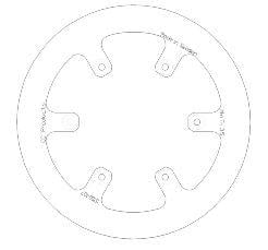 DISC BRAKE REAR YZ YZF SOLID, CROSS-CENTER PRODUCT 5100-107