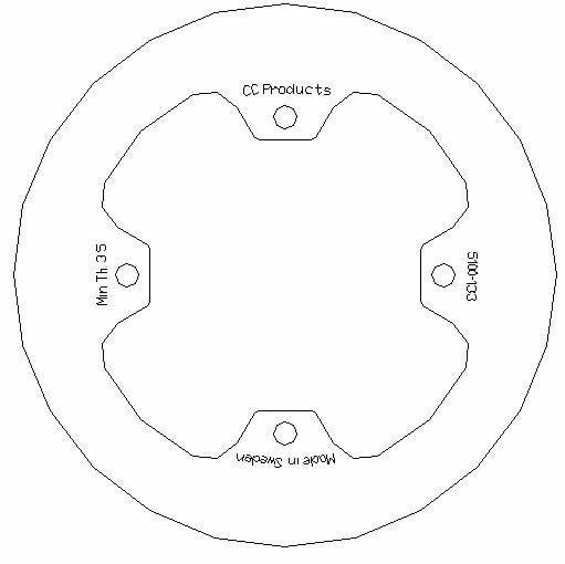 DISC BRAKE REAR RMZ25 45 SOLID, CROSS-CENTER PRODUCT 5100-133
