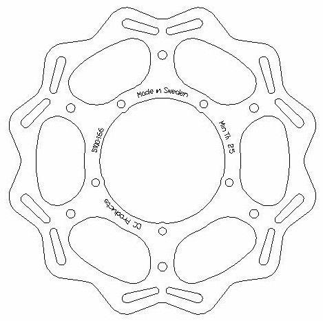 DISC BRAKE FRONT APRILIA RXV, CROSS-CENTER PRODUCT 5100-166