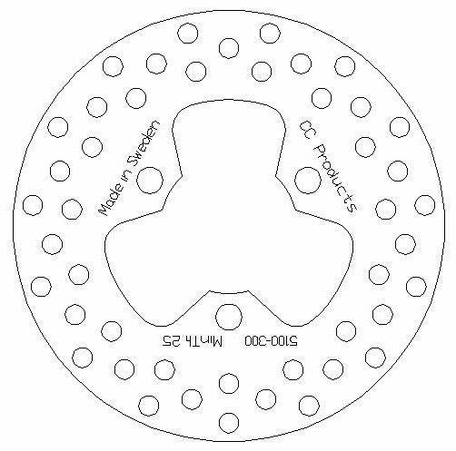 DISC BRAKE FRONT TRX 250-700, CROSS-CENTER 5100-300, 45251-HN1-003