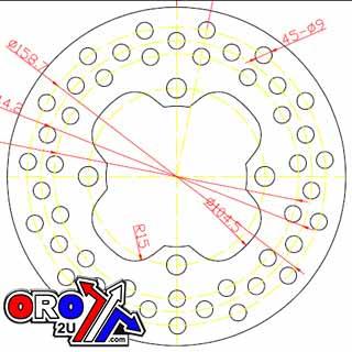 DISC BRAKE FRONT HONDA TRX680 TRX500 45251-HP0-A01 MDS631 HONDA