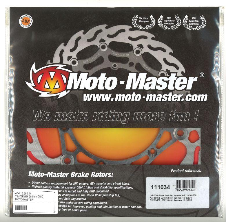 260 DISC FRONT YZ YZF RM, MOTO-MASTER 111034 OVERSIZE