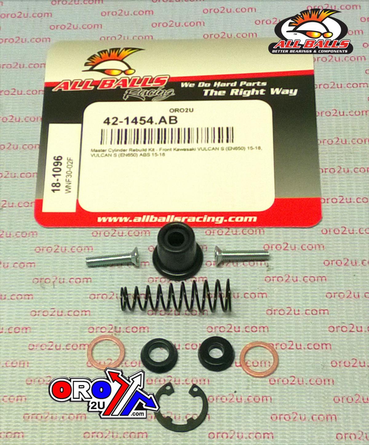 BRAKE MASTER CYL REBUILD KIT ALLBALLS, ALLBALLS 18-1096 KAW EN650 VULCAN 15-22 FRONT