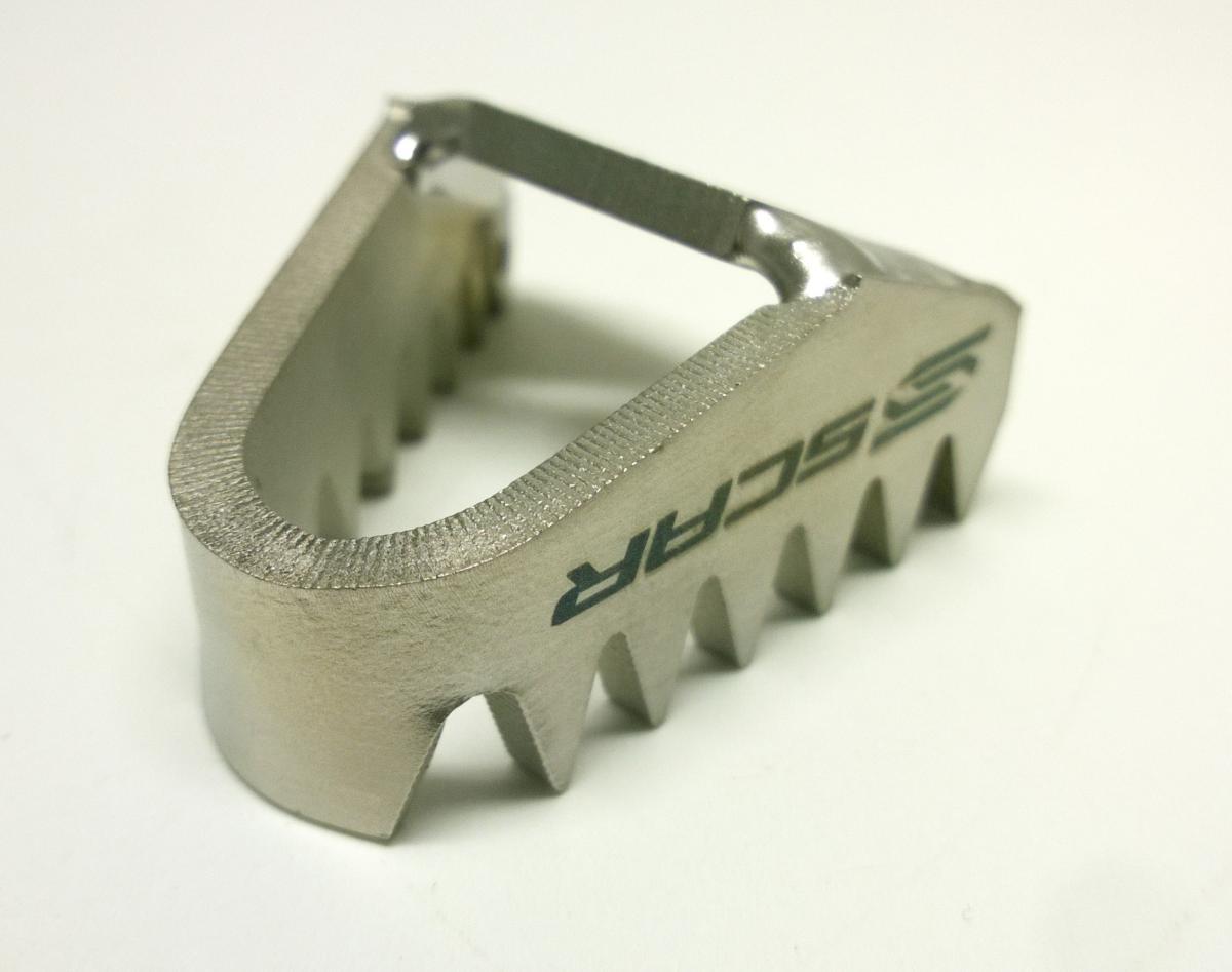 KTM TITANIUM BRAKE PEDAL TIP, WIDER THAN OEM STEP PLATE/TIP, 55413051000