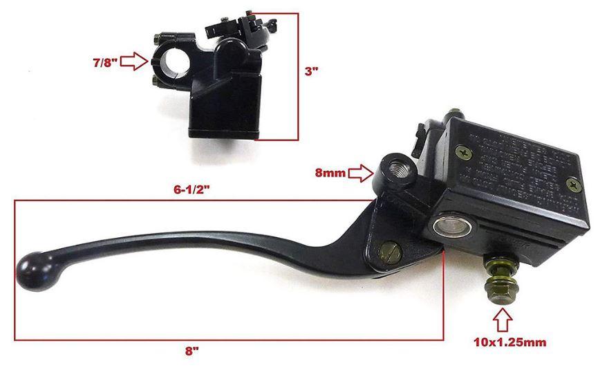 REAR BRAKE MASTER HYDRAULIC CYLINDER HONDA CB125T TRX 250 300 RINCON  MC