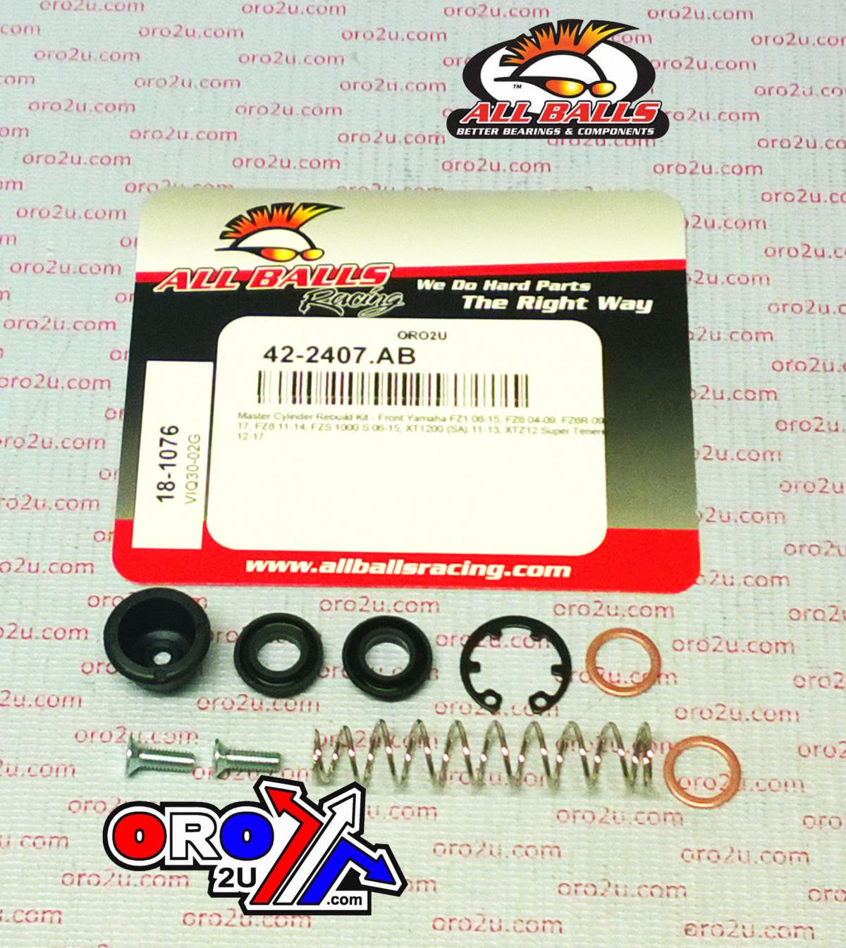 BRAKE MASTER CYL REBUILD KIT ALLBALLS, ALLBALLS 18-1076 YAM FJR/FZ/XT/NIKEN 04-22 ROAD FRONT