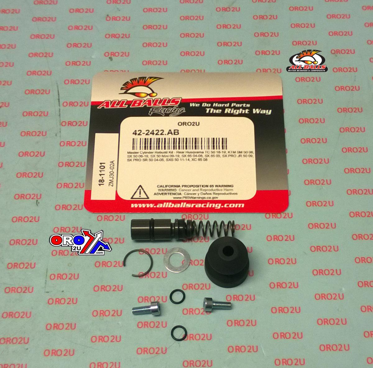 BRAKE MASTER CYL REBUILD KIT ALLBALLS, ALLBALLS 18-1101 GASGAS/KTM/HUSKY 50/65/85 REAR
