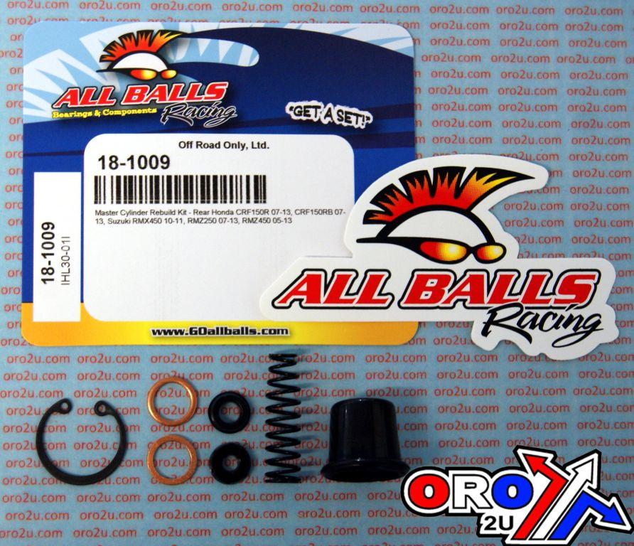 BRAKE MASTER CYL REBUILD KIT ALLBALLS, ALLBALLS 18-1009 GASGAS/HON/SUZ/YAM 125-450 REAR