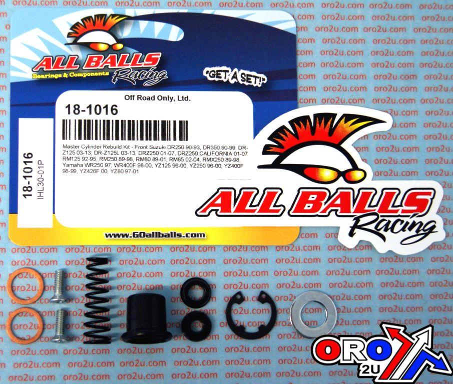 BRAKE MASTER CYL REBUILD KIT ALLBALLS, ALLBALLS 18-1016 SUZ/YAM 89- 07 DIRT FRONT