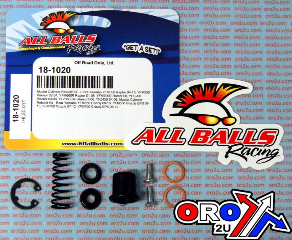 BRAKE MASTER CYL REBUILD KIT ALLBALLS, ALLBALLS 18-1020 HONDA ROAD FRONT/YAMAHA QUAD