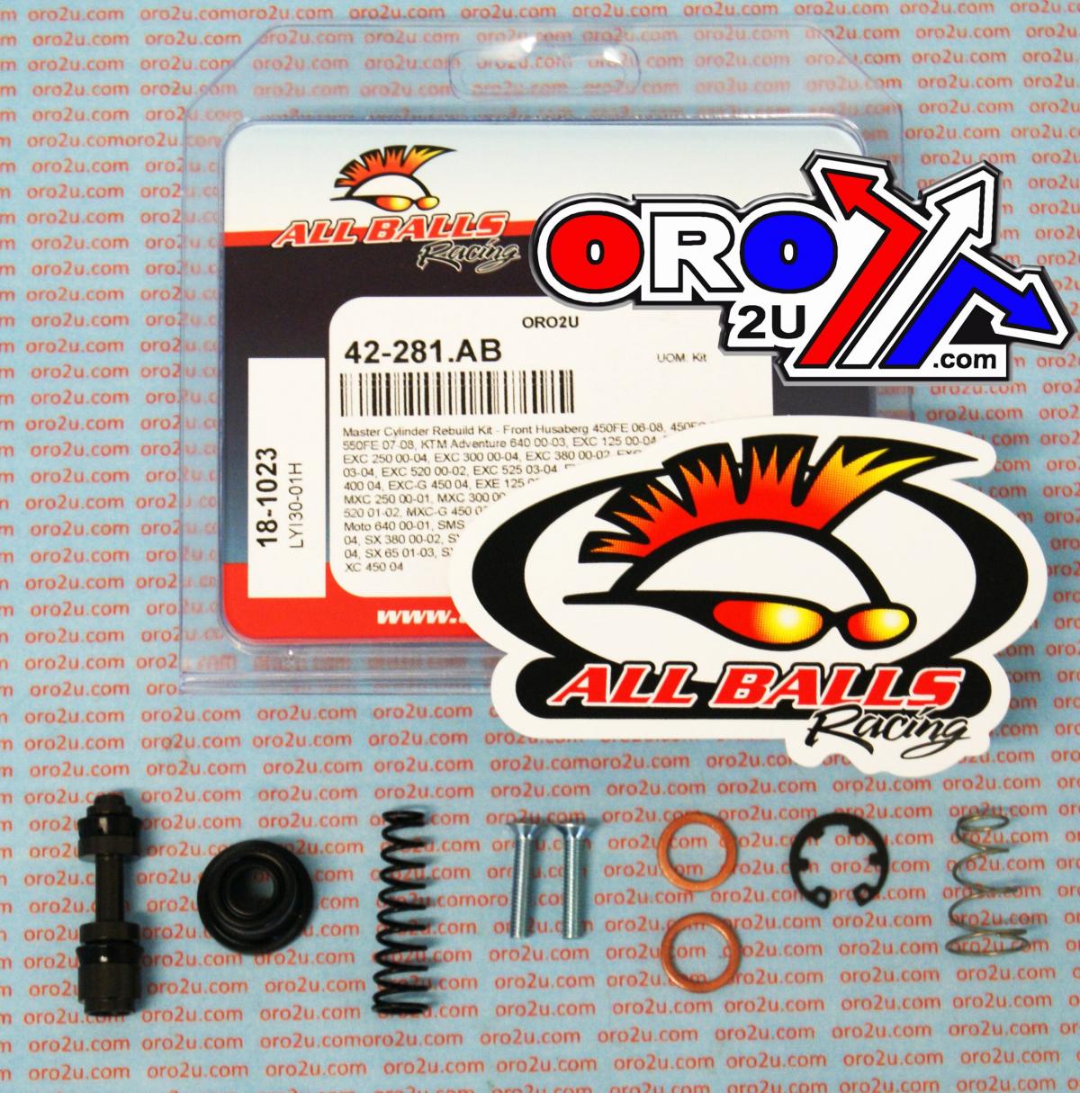 BRAKE MASTER CYL REBUILD KIT ALLBALLS, ALLBALLS 18-1023 HUSABERG/HUSKY/KTM 00-09 FRONT