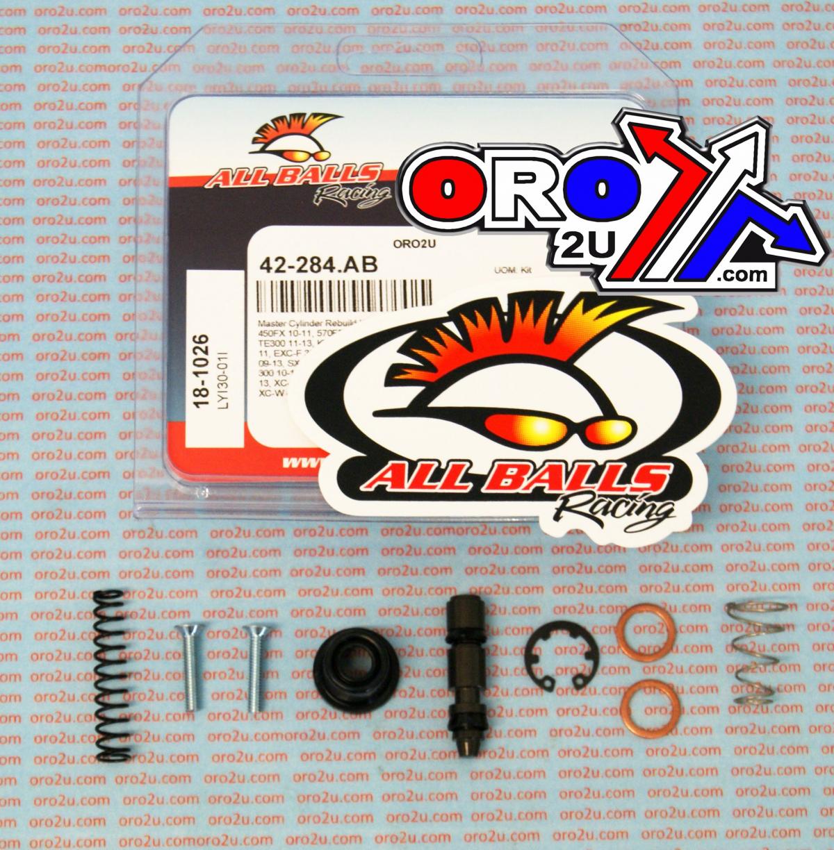 BRAKE MASTER CYL REBUILD KIT ALLBALLS, ALLBALLS 18-1026 HUSABERG/KTM 09-13 FRONT