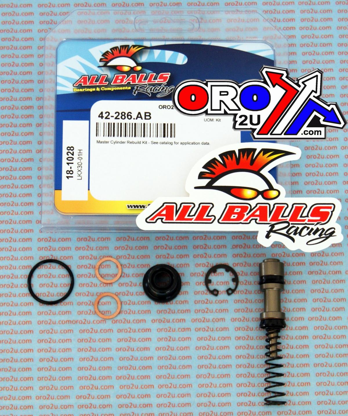 BRAKE MASTER CYL REBUILD KIT ALLBALLS, ALLBALLS 18-1028 HUSABERG/KTM 02-12 REAR