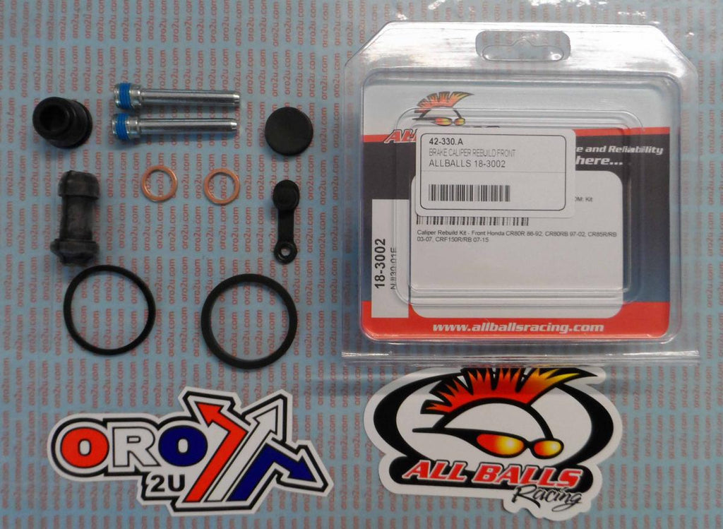 BRAKE CALIPER REBUILD KIT ALLBALLS, ALLBALLS 18-3002 HON CR80/85/150 86-22 FRONT