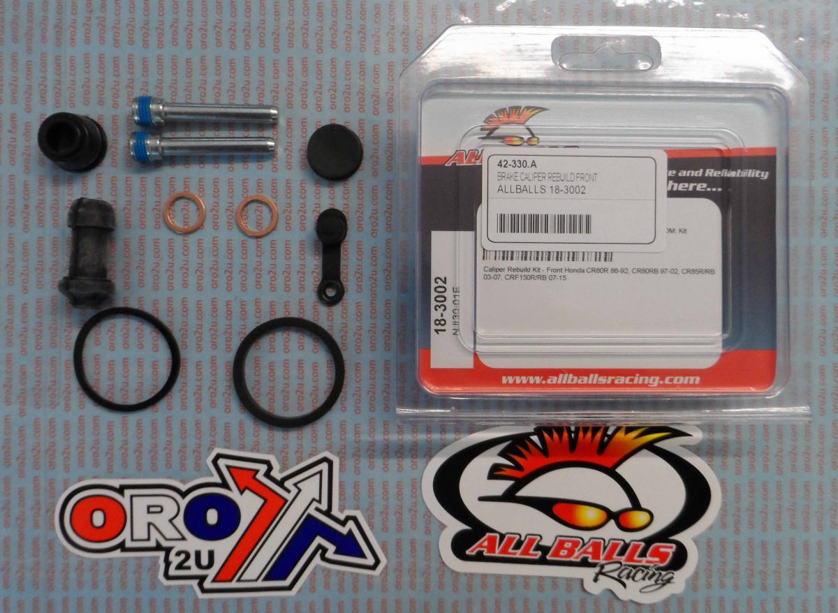 BRAKE CALIPER REBUILD KIT ALLBALLS, ALLBALLS 18-3002 HON CR80/85/150 86-22 FRONT
