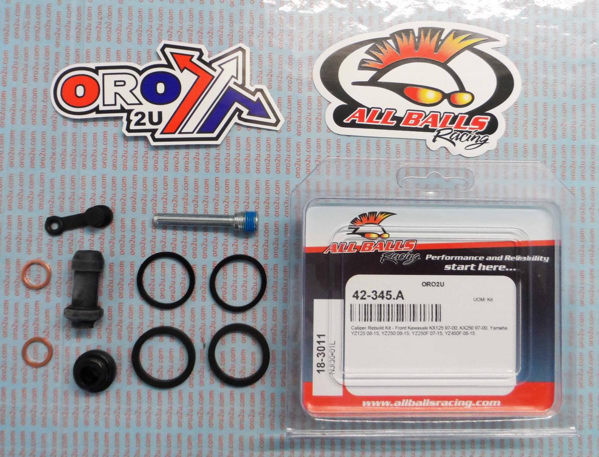 BRAKE CALIPER REBUILD KIT ALLBALLS, ALLBALLS 18-3011 KAW KX/YAM YZ/WR 125/250/450 FRONT