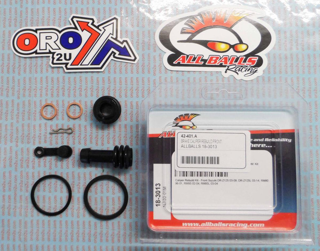 BRAKE CALIPER REBUILD KIT ALLBALLS, ALLBALLS 18-3013 SUZ DR-Z125L/RM80/85 96-21 FRONT