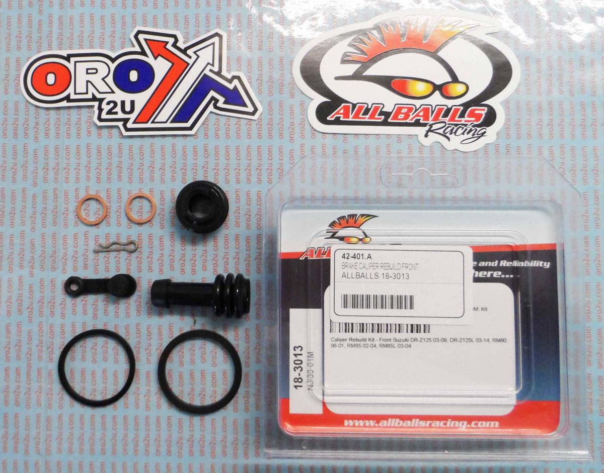 BRAKE CALIPER REBUILD KIT ALLBALLS, ALLBALLS 18-3013 SUZ DR-Z125L/RM80/85 96-21 FRONT
