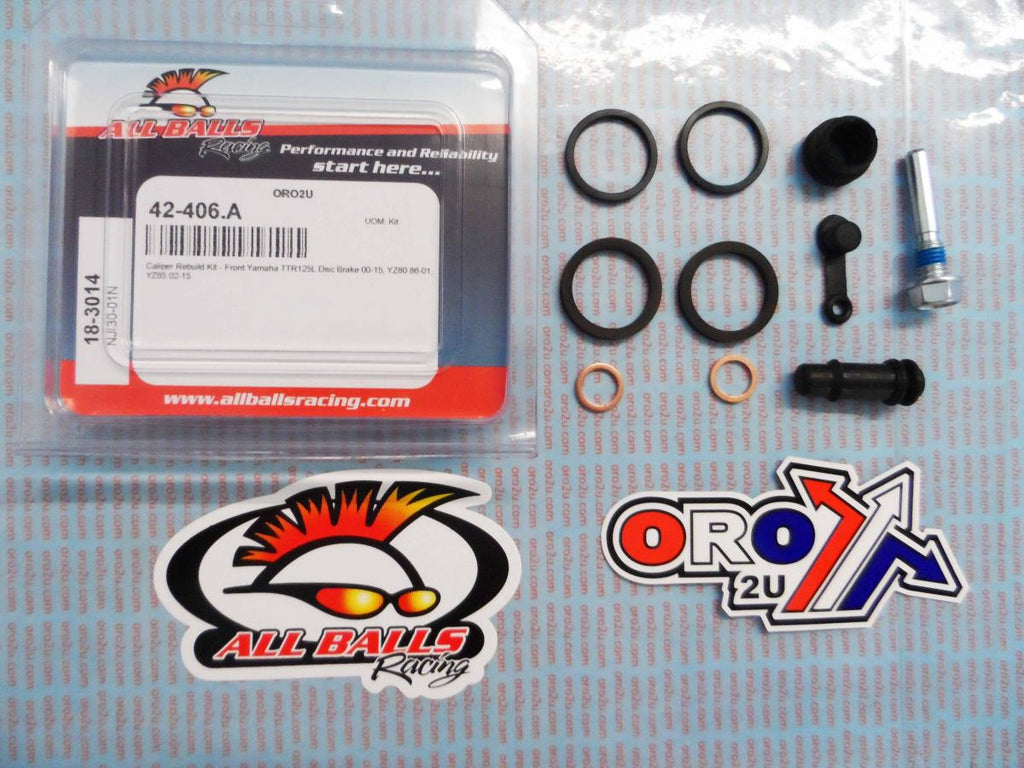BRAKE CALIPER REBUILD KIT ALLBALLS, ALLBALLS 18-3014 YAM TTR125/YZ80/85 86-22 FRONT