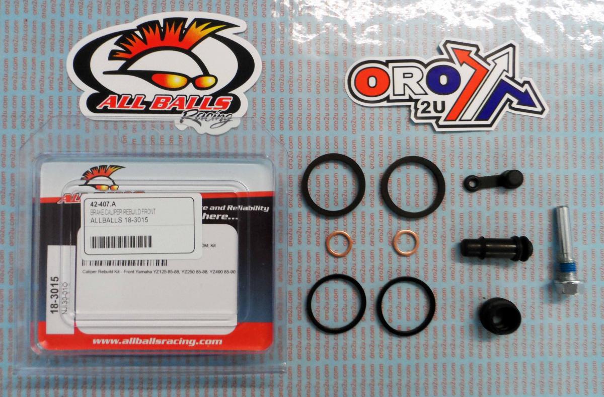 BRAKE CALIPER REBUILD KIT ALLBALLS, ALLBALLS 18-3015 YAM YZ125-490 85-90 FRONT