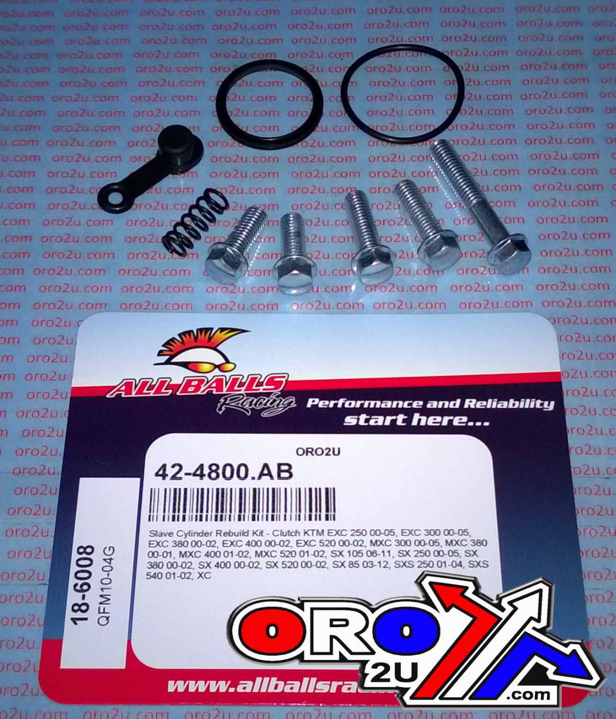 CLUTCH SLAVE CYL REBUILD KIT ALLBALLS, ALLBALLS 18-6008 KTM 65-520 00-09