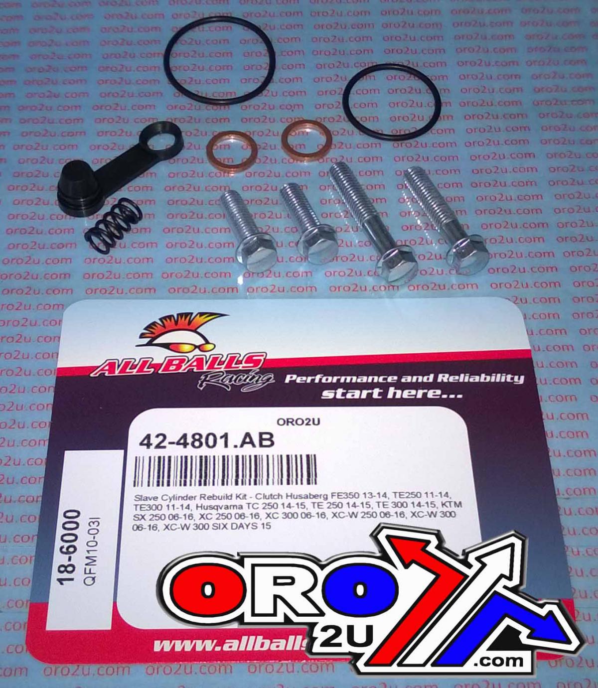 CLUTCH SLAVE CYL REBUILD KIT ALLBALLS, ALLBALLS 18-6000 KTM/HUSABERG/HUSKY 250/350 06-16