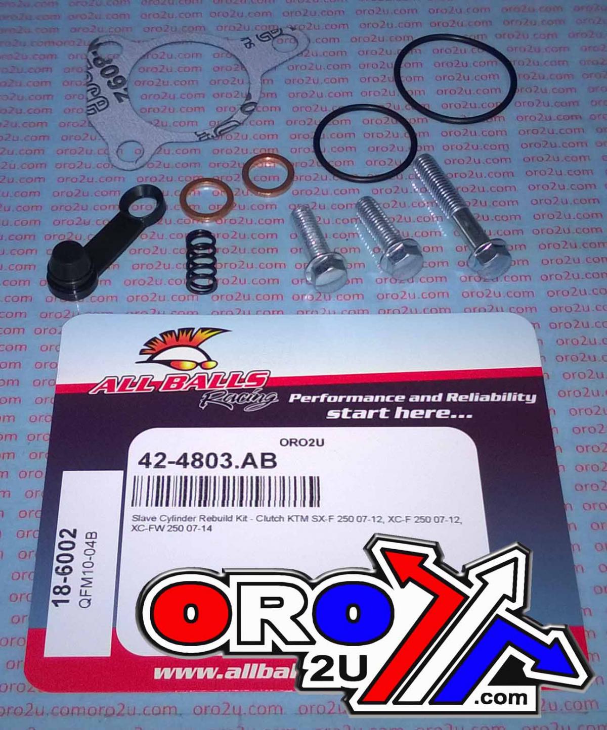 CLUTCH SLAVE CYL REBUILD KIT ALLBALLS, ALLBALLS 18-6002 KTM FE/SX-F/XC-F/XC-FW 250/EXC525 06-13