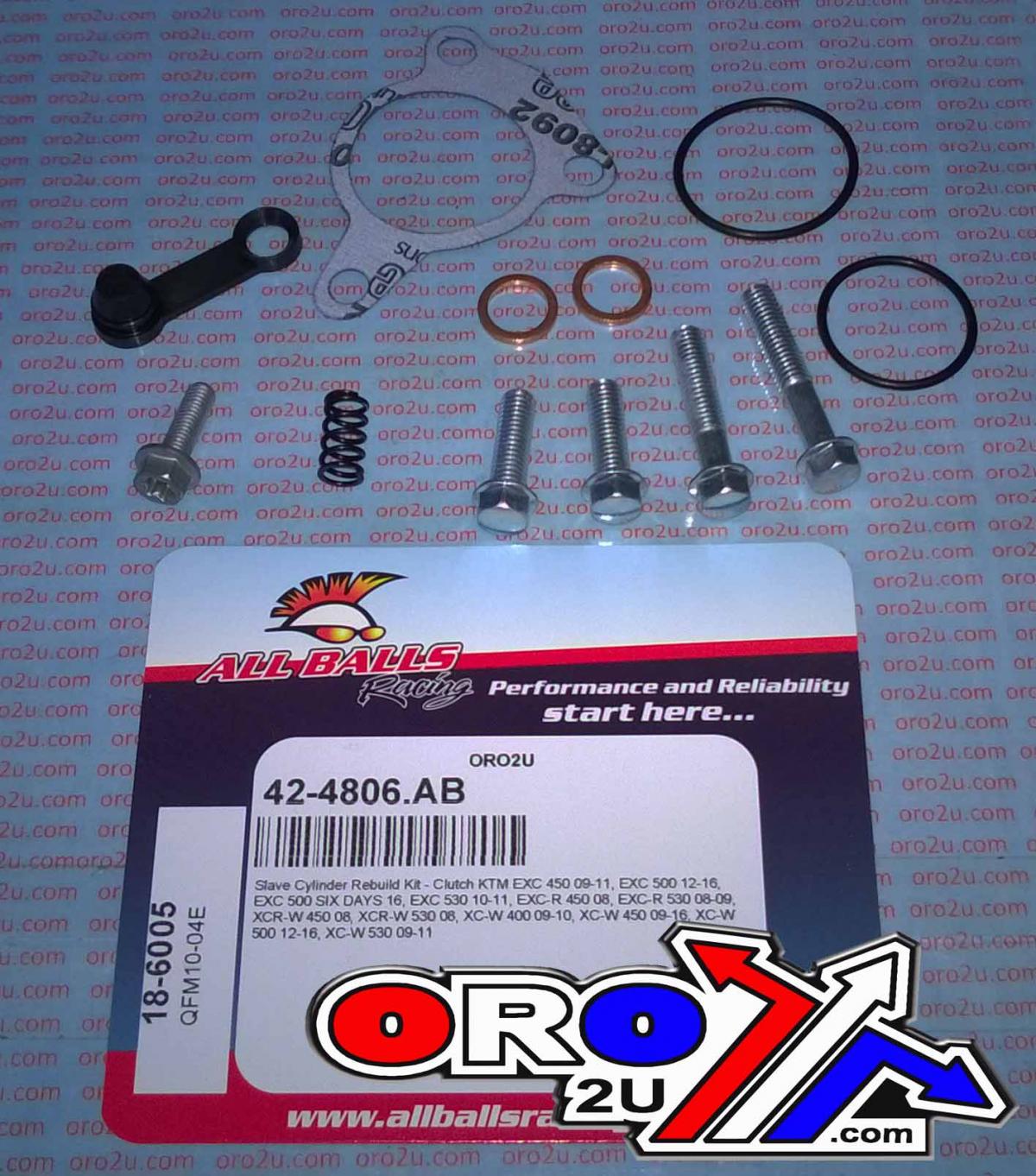 CLUTCH SLAVE CYL REBUILD KIT ALLBALLS, ALLBALLS 18-6005 KTM/HUSKY 400/450/500/530 09-22