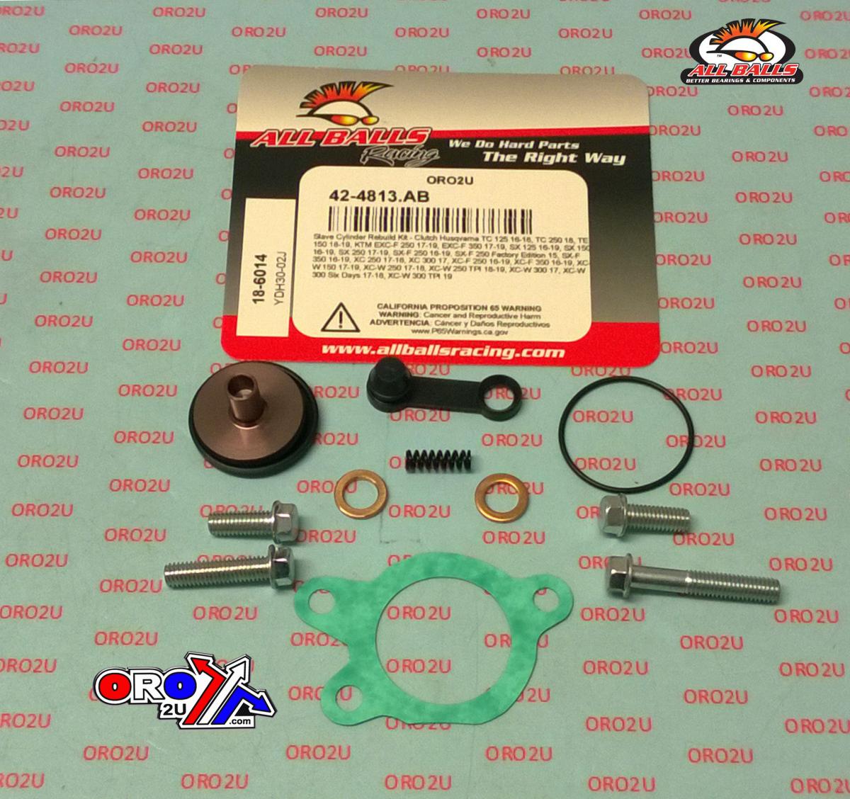 CLUTCH SLAVE CYL REBUILD KIT ALLBALLS, ALLBALLS 18-6014 GASGAS/HUSKY/KTM 125-350 16-22