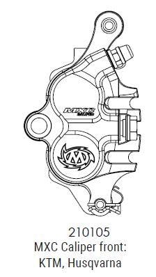 KTM HUSQVARNA FRONT RACING CALIPER, MOTOMASTER 210105 MXC, 7701301500101
