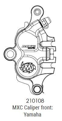 YAMAHA FRONT RACING CALIPER, MOTOMASTER 210108 MXC