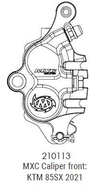 KTM 85 SX FRONT RACING CALIPER, MOTOMASTER 210113 MXC